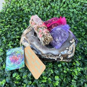 Crystal & Botanical Wellness Kit | Grounding • Purification • Self-Love